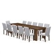 Pemberly Row 13-Piece Walnut Wood Extendable Dining Set