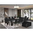 Pemberly Row 14-Piece Dining Room Set in Black Wood Finish