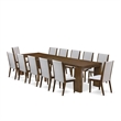 Pemberly Row 13-Piece Extendable Walnut Dining Table and Chair Set