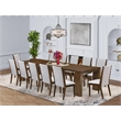 Pemberly Row 13-Piece Extendable Walnut Dining Table and Chair Set