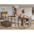 Pemberly Row 14-Piece Extendable Dining Set in Walnut Finish with Chairs