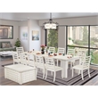 Pemberly Row 14-Piece Extendable Dining Set in Wood with White Finish