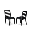 Pemberly Row 6-Piece Dining Table Set with Benches in Black Finish