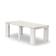 Pemberly Row 2-Piece Extendable Dining Set in Antique White Wood Finish