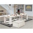 Pemberly Row 2-Piece Extendable Dining Set in Antique White Wood Finish