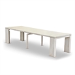 Pemberly Row 2-Piece Extendable Dining Set in Antique White Wood Finish