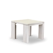 Pemberly Row 2-Piece Extendable Dining Set in Antique White Wood Finish