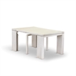 Pemberly Row 2-Piece Extendable Dining Set in Antique White Wood Finish