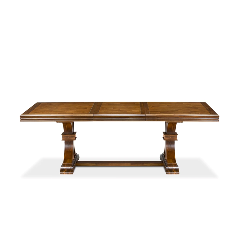 Pemberly Row 9-Piece Extendable Kitchen Table Set in Walnut