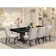 Pemberly Row 9-Piece Dining Set with Sand Blasting Black Finish