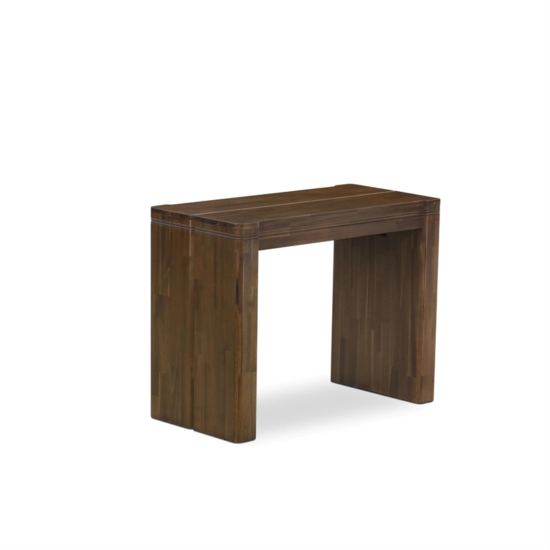 Pemberly Row 2-Piece Expandable Dining Room Set Walnut Finish