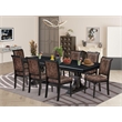 Pemberly Row 9-Piece Dining Table Set with Removable Leaf in Black Finish