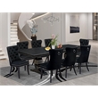 Pemberly Row 9-Piece Black Wood Dining Room Set with Table Leaf and Chairs