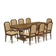 Pemberly Row 9-Piece Dining Set with Acacia Wood and Walnut Finish