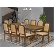 Pemberly Row 9-Piece Dining Set with Acacia Wood and Walnut Finish