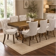 Pemberly Row 9-Piece Dining Set with Acacia Wood and Walnut Finish