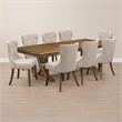 Pemberly Row 9-Piece Dining Set with Acacia Wood and Walnut Finish