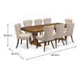 Pemberly Row 9-Piece Dining Set with Acacia Wood and Walnut Finish