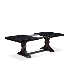 Pemberly Row 5-Piece Kitchen Dining Set with Wood Table in Black Finish