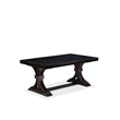 Pemberly Row 5-Pc Mid-Century Dining Table Set in Black Finish
