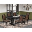Pemberly Row 7-Piece Wooden Dining Table Set in Black Finish
