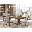 Pemberly Row 5-Piece Dining Table Set in Walnut Acacia Wood