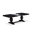 Pemberly Row 9-Piece Acacia Wood Kitchen Table Set in Black Finish