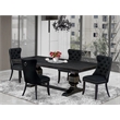 Pemberly Row 5-Piece Mid-Century Kitchen Table Set with Black Finish