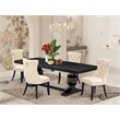 Pemberly Row 5-Piece Kitchen Dining Set in Black Finish