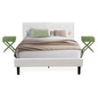 Pemberly Row 3-Piece Queen Bedroom Set Wood Frame White/Green Finish