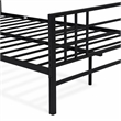 Pemberly Row Metal Queen Bed Frame with Headboard in Black Finish