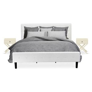 Pemberly Row 3-Piece Wood King Bedroom Set in White Finish