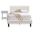 Pemberly Row 2-Piece Wood Full Bedroom Set in White and Urban Gray