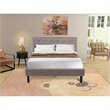Pemberly Row 2-Piece Full Bedroom Set with Wood Frame in Taupe Brown/Black