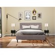 Pemberly Row 3-Piece Wooden King Bedroom Set in Taupe Brown and Black