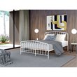 Pemberly Row Traditional Metal Full Bed Frame with White Finish
