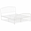 Pemberly Row Traditional Metal Full Bed Frame with White Finish
