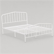 Pemberly Row Traditional Metal Full Bed Frame with White Finish