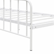 Pemberly Row Traditional Metal Full Bed Frame with White Finish