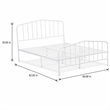 Pemberly Row Metal Queen Platform Bed Frame with White Finish