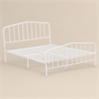 Pemberly Row Metal Queen Platform Bed Frame with White Finish