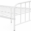 Pemberly Row Metal Queen Platform Bed Frame with White Finish