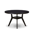 Pemberly Row 7-Piece Dining Table Set with Black Acacia Wood Finish