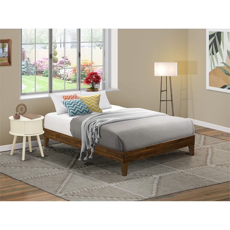 Pemberly Row Full Bed Frame in Engineered Wood with Walnut Finish