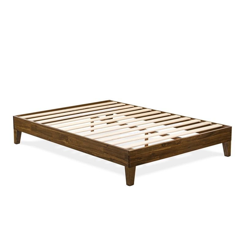 Pemberly Row Full Bed Frame in Engineered Wood with Walnut Finish