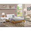 Pemberly Row Full Platform Bed Frame in Engineered Wood with Oak Finish