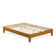 Pemberly Row Full Platform Bed Frame in Engineered Wood with Oak Finish