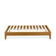 Pemberly Row Full Platform Bed Frame in Engineered Wood with Oak Finish