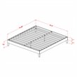 Pemberly Row Full Platform Bed Frame in Engineered Wood with Oak Finish