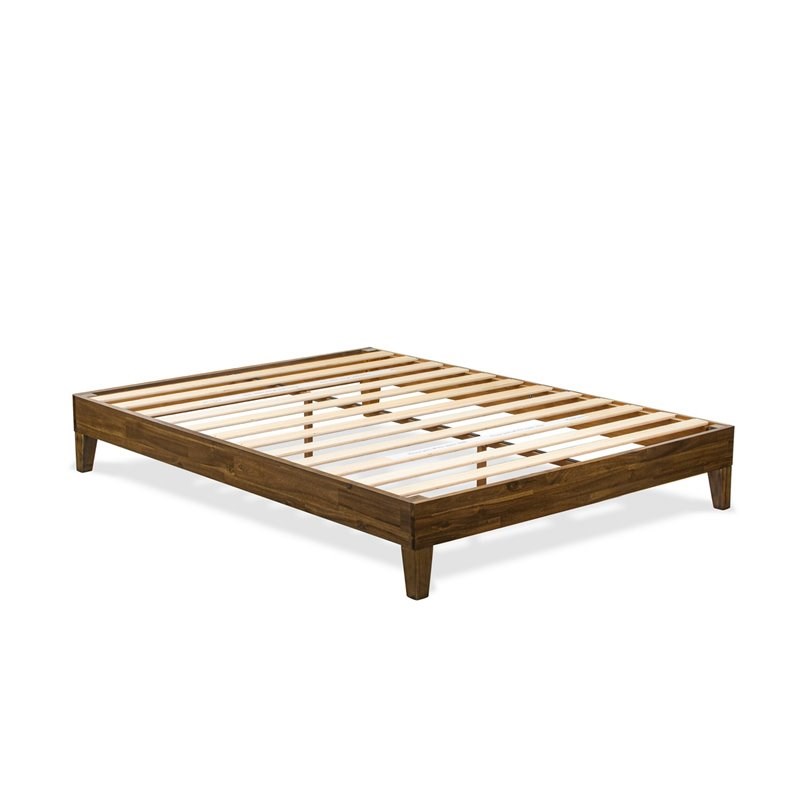 Pemberly Row Queen Bed Frame in Engineered Wood with Walnut Finish